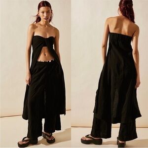 Free people banita matching set in black